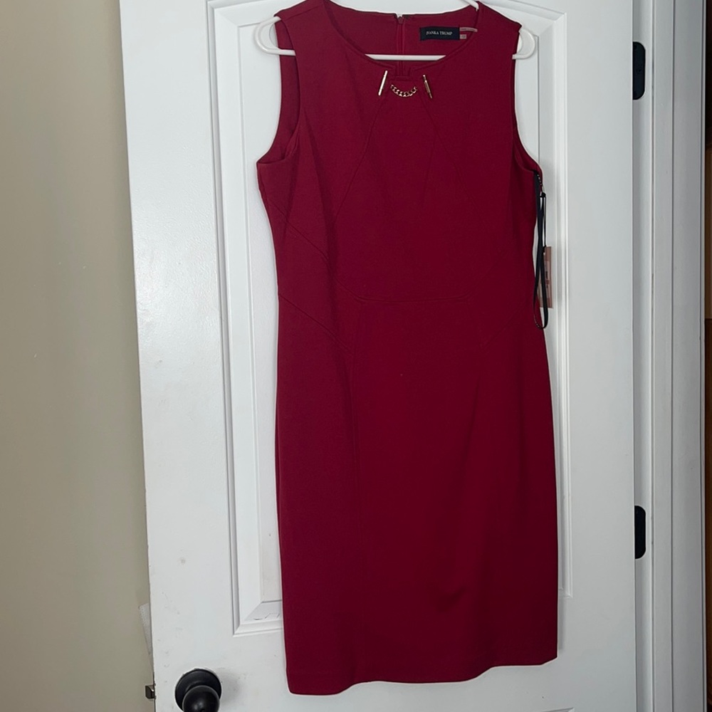 This is a red/burgundy Ivanka Trump dress